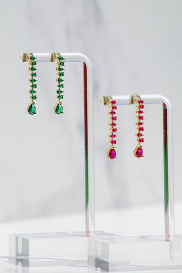 DUCHESS EARRINGS- EMERALD